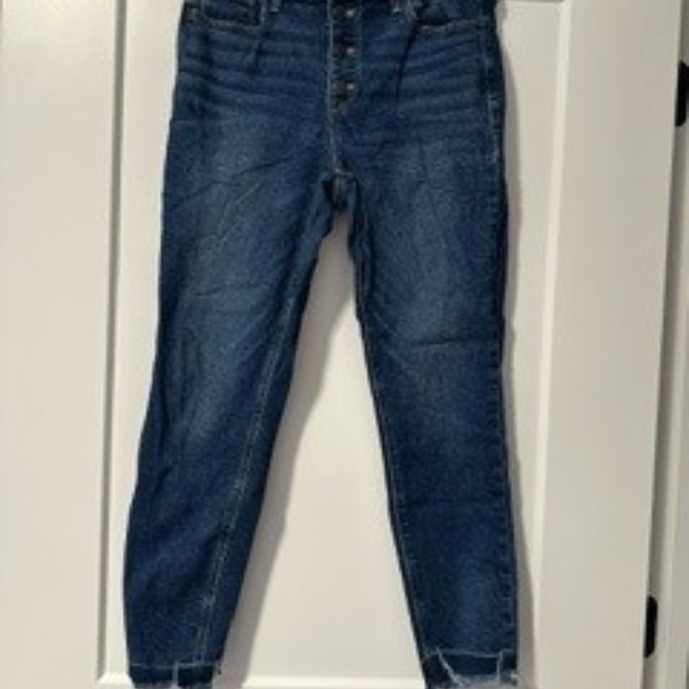Old Navy Button-up Rockstar Super Skinny High Rise Ankle Jeans
